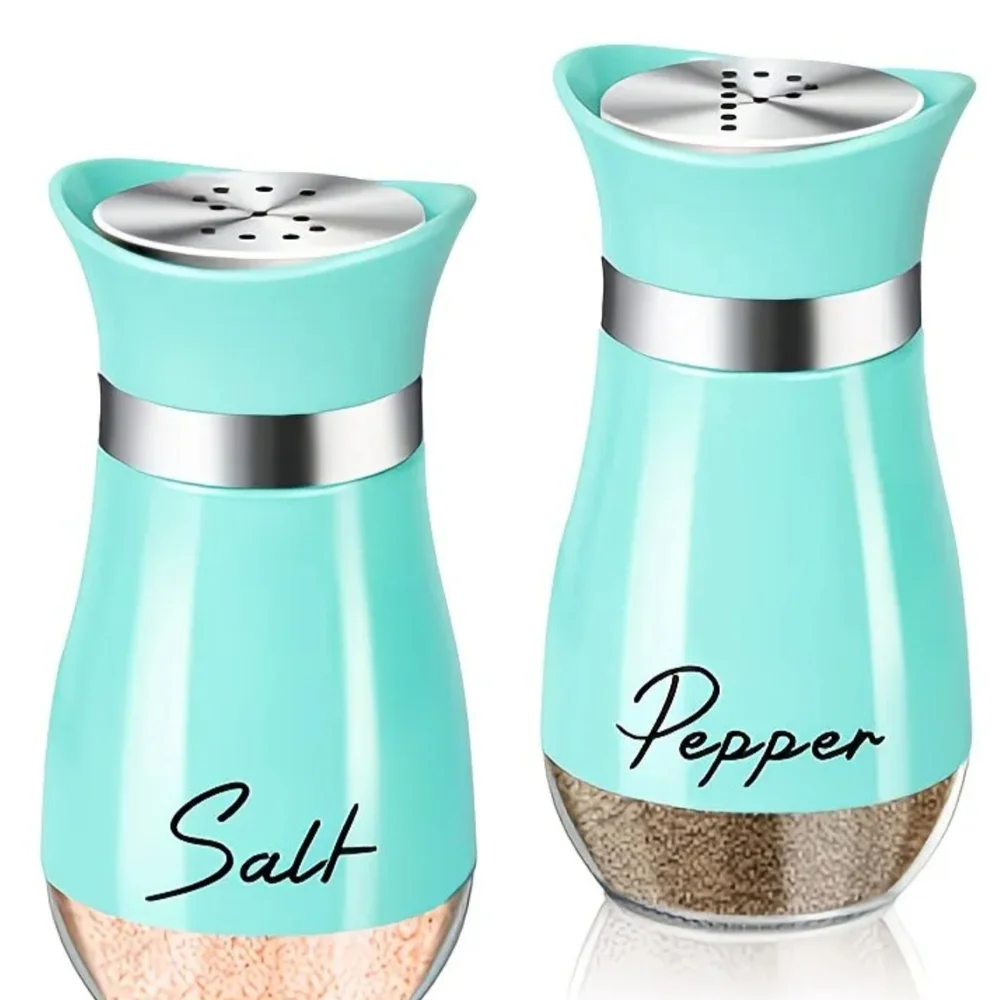 Aqua Salt and Pepper Shaker Set